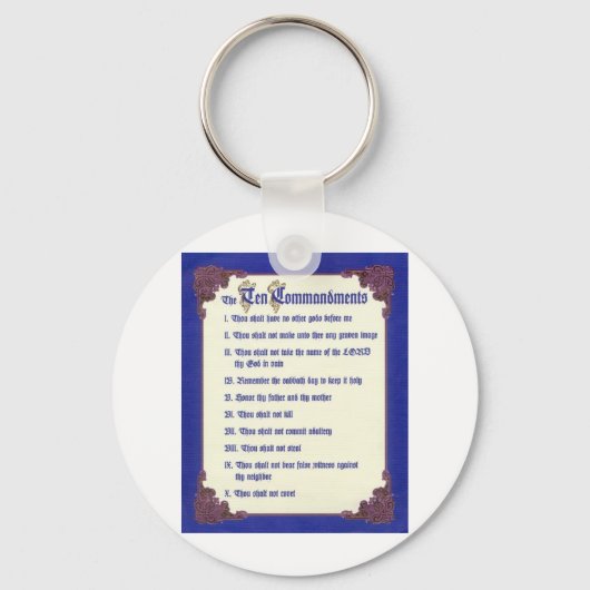 PORTE-CLÉS LES DIX COMMANDEMENTS (Recto)