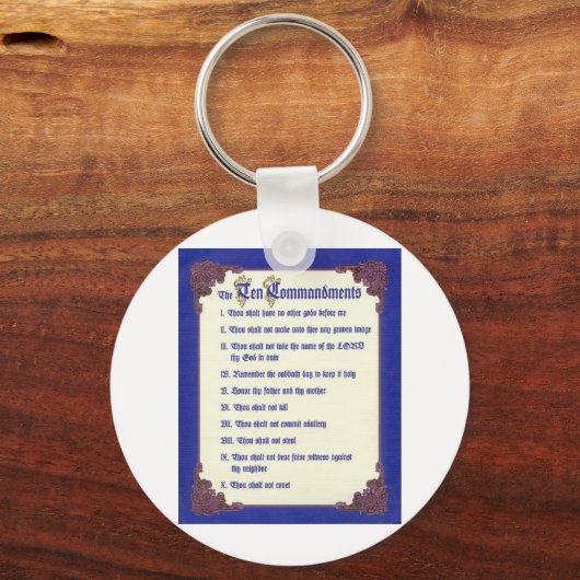 PORTE-CLÉS LES DIX COMMANDEMENTS (Recto)