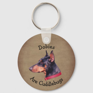 Porte-clés Les Dobies Sont Des Câlins Doberman Pinscher