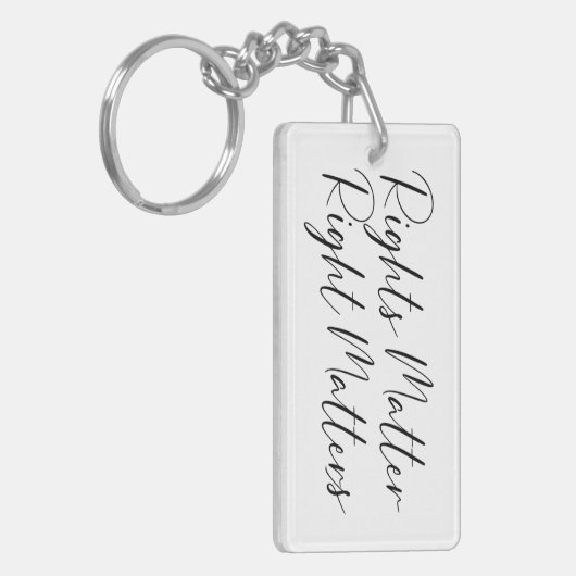 Porte-clés Les droits ont leur importance dans le script (Devant gauche)