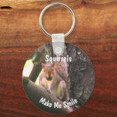 Porte-clés Les écureuils me font sourire Art animal (Recto)