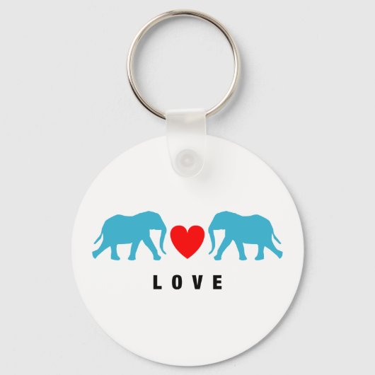 Porte-clés Les éléphants en amour (Recto)
