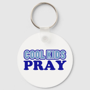 Porte-clés Les enfants frais prient (le bleu)