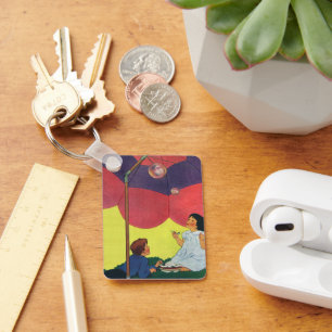 Porte-clés Les enfants vintages Jouent Fille et garçon Blowbb