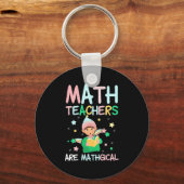 Porte-clés Les Enseignants En Mathématiques Sont Mathiques (Recto)