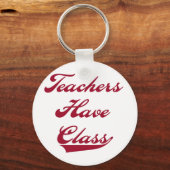 Porte-clés Les Enseignants Ont Classe Rouge (Recto)