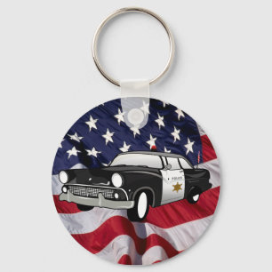 Porte-clés Les États-Unis d'Amérique 59 voiture de police vin