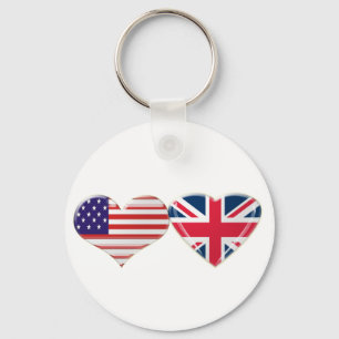 Porte-clés Les Etats-Unis et conception BRITANNIQUE de