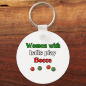 Porte-clés Les Femmes Avec Des Boules Jouent Bocce (Recto)