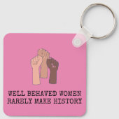 Porte-clés Les femmes sages font rarement l'histoire (Dos)