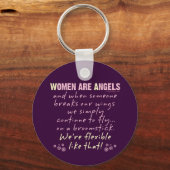 Porte-clés Les femmes sont des anges (Verso)