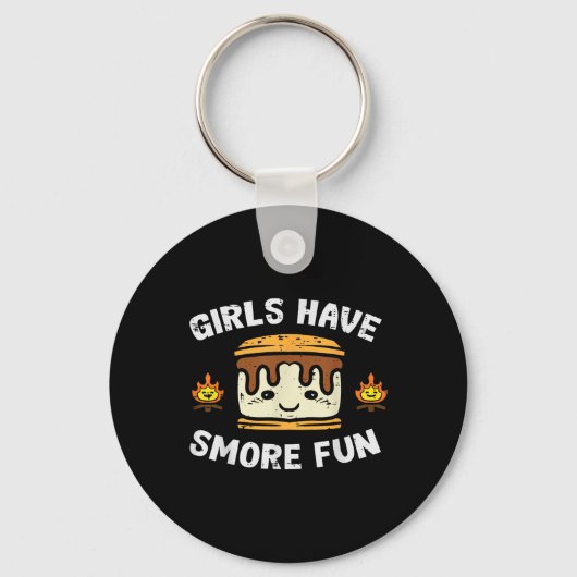 Porte-clés Les filles de camping ont plus de plaisir Smore Fi (Recto)