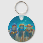 Porte-clés "Les Filles de la Piscine" (Recto)