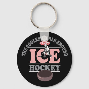 Porte-clés Les filles les plus fraîches autour du hockey sur