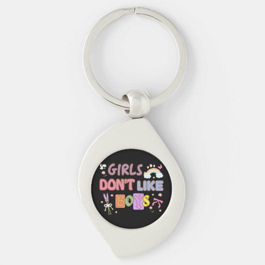 Porte-clés Les filles n'aiment pas les garçons (Devant)