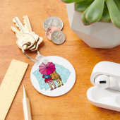 Porte-clés Les Filles Scolaires Sous Un Porte - clé-Parapluie