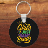 Porte-clés Les Filles Veulent Juste Des Perles Amusantes Mard (Recto)