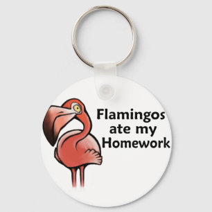 Porte-clés Les Flamants roses ont mangé mon travail
