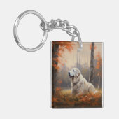 Porte-clés Les grandes Pyrénées à l'automne Feuilles automne (Devant gauche)