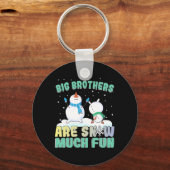 Porte-clés Les grands frères sont la neige beaucoup de plaisi (Recto)