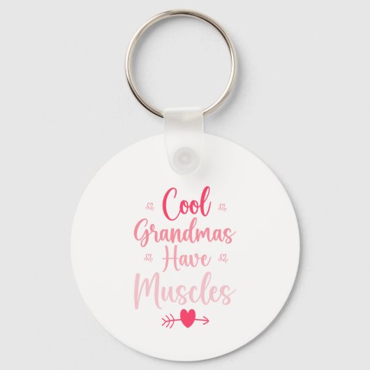 Porte-clés Les grands-mères cool ont des muscles (Recto)