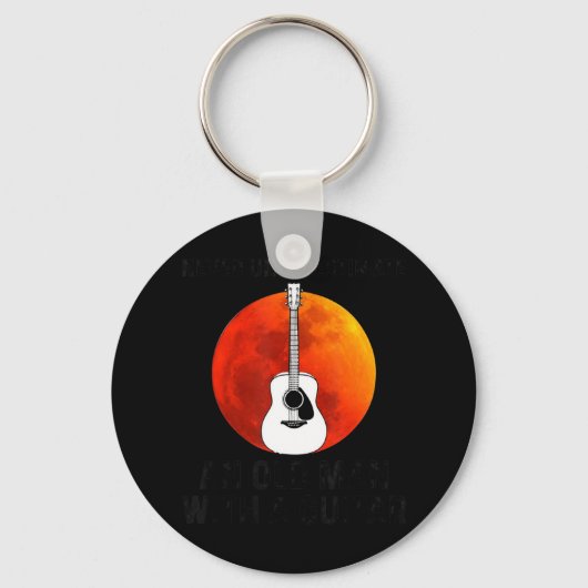 Porte-clés Les hommes ne sous-estiment jamais un vieil homme (Recto)