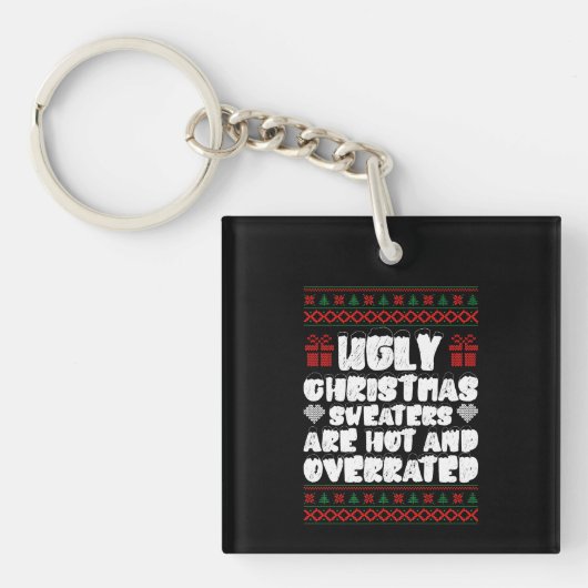 Porte-clés Les horribles pulls de Noël sont tendance et sures (Devant)