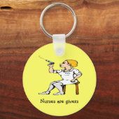 Porte-clés Les infirmières sont des donneurs (Recto)