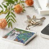 Porte-clés Les iris et la lama fantaisie de Van Gogh (Côté)