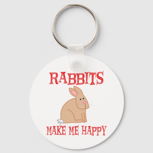 Porte-clés Les lapins Me Rendent Heureux (Recto)