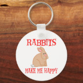 Porte-clés Les lapins Me Rendent Heureux (Recto)