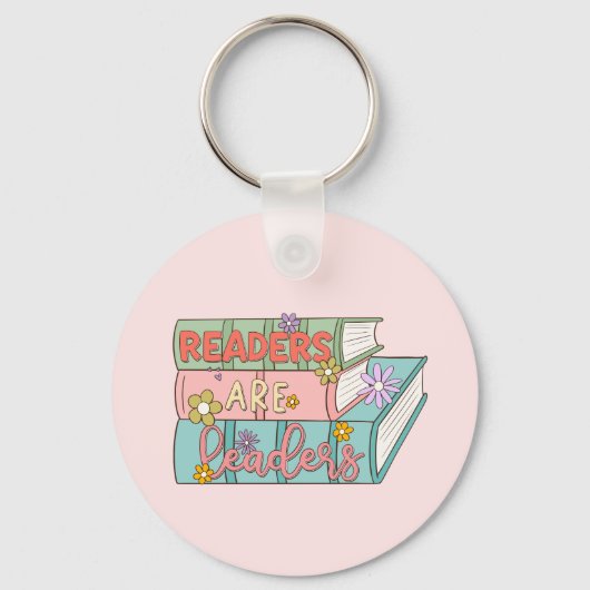 Porte-clés Les lecteurs sont des leaders - livre mignon et in (Recto)