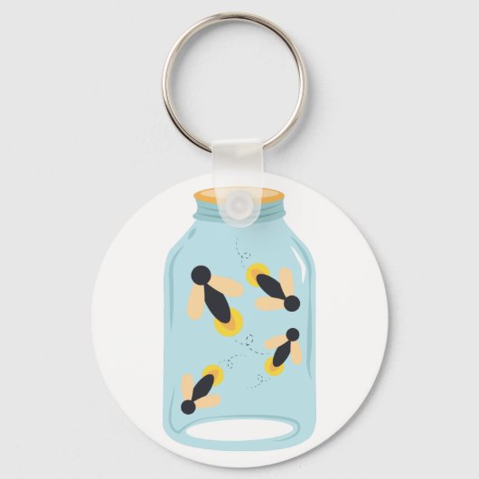 Porte-clés Les lucioles En Jar (Recto)