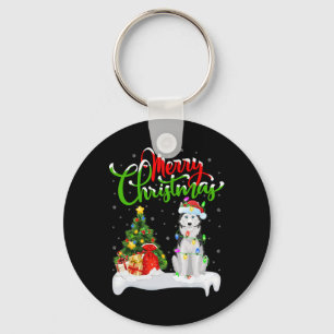 Porte-clés Les lumières des arbres de Noël Chapeau Sibérien H