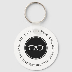 Porte-clés Les lunettes oculaires blanches