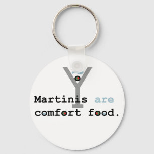 Porte-clés Les martini sont nourriture de confort