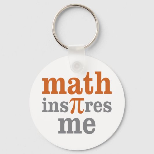 Porte-clés Les mathématiques m'inspirent (Recto)