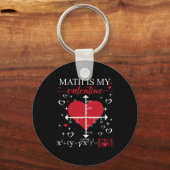 Porte-clés Les maths sont ma Saint-Valentin Géométrie Prof de (Recto)