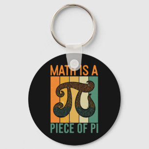 Porte-clés Les maths sont un morceau de Pi Retro Pi Day Profe