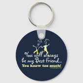 Porte-clés Les meilleurs amis connaissent l'Humour (Verso)