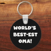 Porte-clés Les meilleurs cadeaux Oma Noir ou Blanc du monde (Recto)