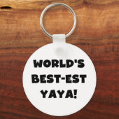 Porte-clés Les meilleurs cadeaux Yaya du monde de Black Text (Recto)