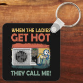 Porte-clés Les Mens Hvac Drôle Quand Les Dames Deviennent Cha (Verso)