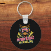Porte-clés Les Meowtains Appelent Chat Snowboard Kids M (Recto)