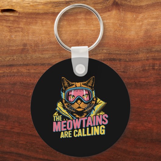 Porte-clés Les Meowtains Appelent Chat Snowboard Kids M (Recto)