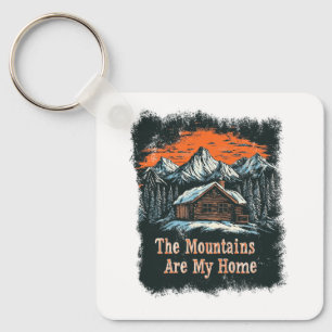 Porte-clés Les montagnes sont ma maison