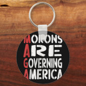 Porte-clés Les morons dirigent l'Amérique Drôle Tee _1 (Recto)