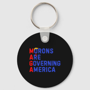 Porte-clés Les Morons dirigent l'Amérique Drôle Trump 2024 3