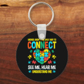 Porte-clés Les mots ne sont pas le seul moyen de connecter le (Recto)