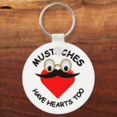 Porte-clés Les moustaches ont aussi des coeurs (Recto)